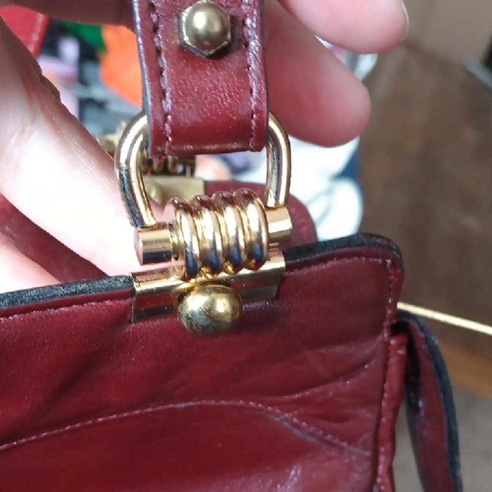 Etienne Aigner Deep Red Shoulder Bag - Picture 5 of 5